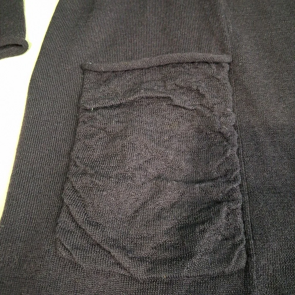 Tweeds Women's Cardigan Medium 100%  Merino Wool‎ Sweater Deep Purple Navy